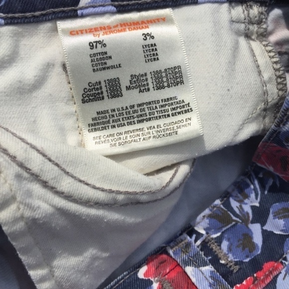 Citizens of Humanity Thompson Floral Jeans 26 - Picture 5 of 6